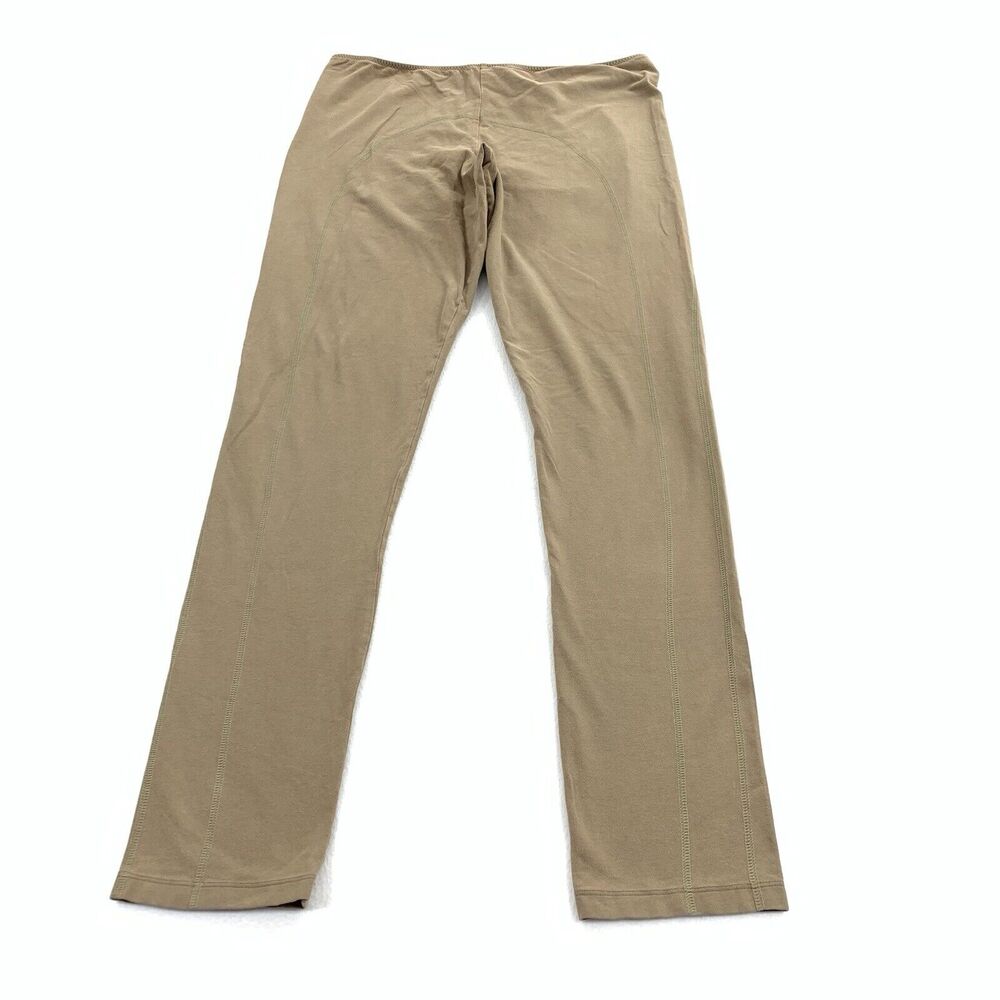 $140 Norma Kamali Pull On Elastic Waist Waist Leggings Size XL Womens Beige Tan